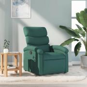 vidaXL Reclinerfåtölj mörkgrön tyg