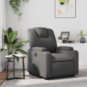 vidaXL Reclinerfåtölj grå konstläder