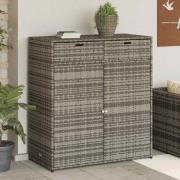 vidaXL Trädgårdsskåp grå 105x55x113 cm konstrotting
