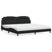 vidaXL Bed "Viana" with Mattress Black 200x200 cm Faux Leather