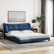 vidaXL Bed Frame without Mattress "Hvar" Blue 180x200 cm Fabric