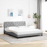 vidaXL Bed Frame without Mattress Light Grey 180x200 cm Fabric