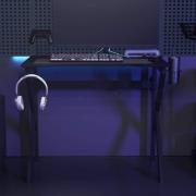 vidaXL Gamingskrivbord med K-formade ben svart 90x60x75 cm