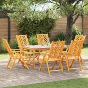 vidaXL Lutande stol 6 pcs Brun 57 x 71 x 90 cm trä