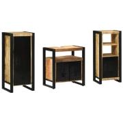 vidaXL Badrumsmöbelset 3 pcs Brun 40 x 35 x 90 cm Massivt mangoträ