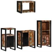 vidaXL Badrumsmöbelset 4 pcs Flerfärgsdesign Massivt återvunnet trä