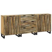 vidaXL Badrumsmöbelset 3 pcs Brun 180 x 33 x 75 cm Massivt mangoträ