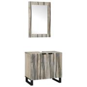 vidaXL Badrumsmöbelset med hylla med lagring 2 pcs Vit 62 x 33 x 58 cm