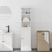 vidaXL Badrumsmöbelset med hylla 2 pcs Brun och vit 37 x 34 x 150 cm