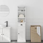 vidaXL Badrumsmöbelset med låda 2 pcs Brun och vit 37 x 34 x 150 cm
