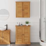vidaXL Badrumsmöbelset VIGO 2 pcs Brun 67,5 x 34 x 80 cm Massiv furu