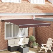 vidaXL Utfällbar markis Brun 300x250 cm tyg