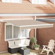 vidaXL Utfällbar markis 300 x 250 cm Beige