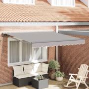 vidaXL Utfällbar markis Ljusgrå 300x250 cm tyg