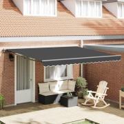 vidaXL Utfällbar markis Orange, vit 350 x 250 cm Tyg, Metall