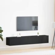 vidaXL TV-bänkset 2 pcs Svart ek 100 x 30 x 30 cm Konstruerat trä