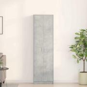 vidaXL Garderob med hylla Betonggrå 55 x 25 x 189 cm Konstruerat trä