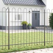 vidaXL Trädgårdsstängsel Grå 10.2 x 1.5 m Pulverlackerad stål