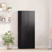 vidaXL Kontorsskåp 2 pcs Svart ek 60 x 32 x 153 Konstruerat trä
