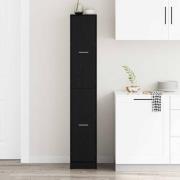 vidaXL Apoteksskåp Svart ek 30 x 41 x 174.5 cm Konstruerat trä