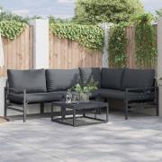 vidaXL Trädgårdsoffset 6 pcs Antracit Stål