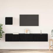 vidaXL TV-bänkset 4 pcs Svart ek 60 x 30 x 30 cm Konstruerat trä