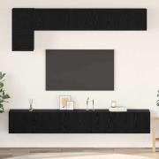 vidaXL TV-bänkset 5 pcs Svart ek 100 x 30 x 30 cm Konstruerat trä