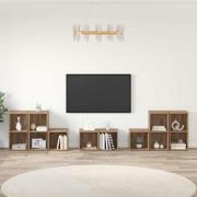 vidaXL TV-bänkset 8 pcs Artisan Ek 37 x 35 x 72 cm Konstruerat trä