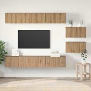 vidaXL TV-bänkset 8 pcs artisan ek 60 x 30 x 30 cm Konstruerat trä