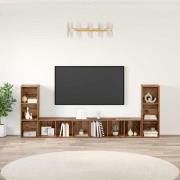 vidaXL TV-skåp 4 pcs Gammalt trä 37 x 35 x 107.5 cm Träkomposit