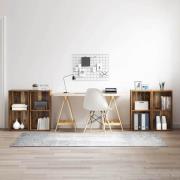 vidaXL TV-bänkset 4 pcs Gammalt trä 37 x 37 x 72 cm Konstruerat trä