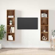 vidaXL TV-skåp 2 pcs Brun 37 x 37 x 142.5 cm Konstruerat trä