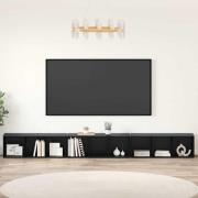 vidaXL TV-skåp 3 pcs Svart ek 37 x 35 x 107.5 cm Träkomposit