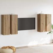 vidaXL TV-skåpsset 4 pcs artisan ek 30.5 x 30 x 90 cm Konstruerat trä