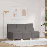 vidaXL Modulsofa utan armstöd 3 pcs Ljusgrå 55 x 74 x 82 cm Mockatyg