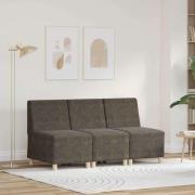 vidaXL Soffstol 3 pcs Mörkgrå 55 x 74 x 82 cm Faux mockaläder