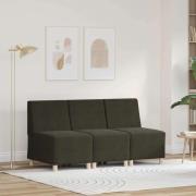 vidaXL Modulsofa utan armstöd 3 pcs Grön 55 x 74 x 82 cm