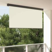 vidaXL Utomhus rullgardin Randig Justerbar Kräm 200 x 250 cm tyg