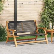 vidaXL Trädgårdsmöbler Svart 122 x 78 x 73cm Massivt akaciaträ