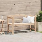 vidaXL Utomhusbänk Brun 119 x 76 x 44cm Massivt tallträ