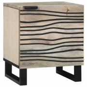 vidaXL Sängbord Naturfärg 40 x 33 x 46 cm massivt mangoträ