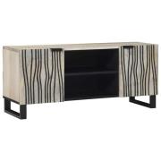 vidaXL TV-skåp Vit 160 x 30 x 30.5 cm massivt mangoträ
