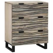 vidaXL Sideboard med låda Vit 60 x 33.5 x 75 cm Massivt Mangoträ