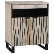 vidaXL Medielagringsskåp och hyllor Vit och svart 60 x 33 x 75 cm