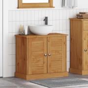 vidaXL Tvättställsskåp VIGO honungsbrun 67.5 x 34 x 59 cm Massiv furu