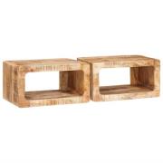 vidaXL Sängbord 45 x 30 x 24 cm massivt mangoträ