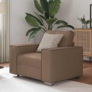 vidaXL Soffa Stolen 59 cm med kudde Cappuccino Konstläder