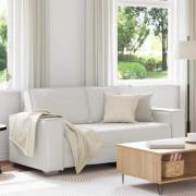 vidaXL Loveseatsoffa 140 cm med kudde Vit Konstläder