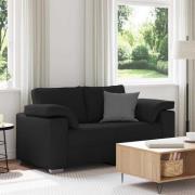 vidaXL Soffa Svart 160 x 80 x 82 cm tyg