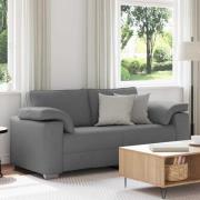 vidaXL Loveseatsoffa Mörkgrå, 140 cm, Tyg